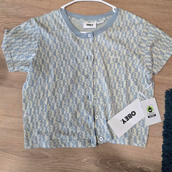Obey Girls button down top - Picture 1 of 4